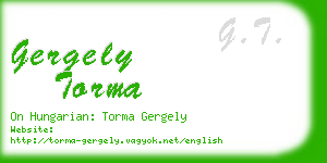 gergely torma business card